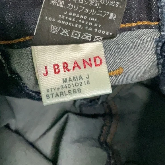 217. J BRAND MAMA J Starless Maternity Blue Jeans 30 /10 - Picture 10 of 14